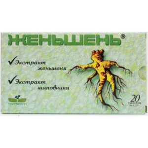 Экстракт женьшеня 20 табл 350 мг