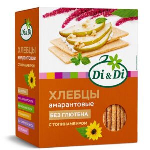 Хлебцы амарантовые без глютена с топинамбуром Di&Di 195 гр